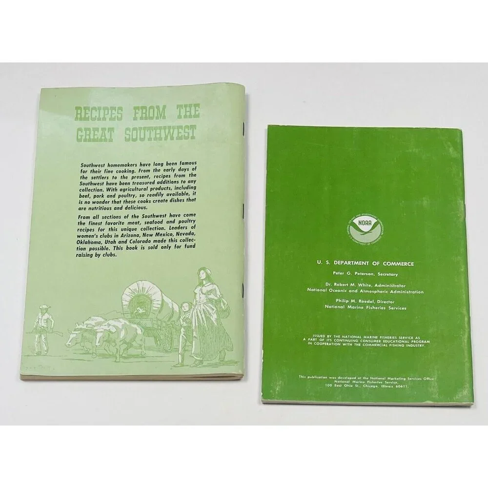 VTG Favorite Recipes of The Southwest Meats Edition & Let's Cook Fish Cookbooks